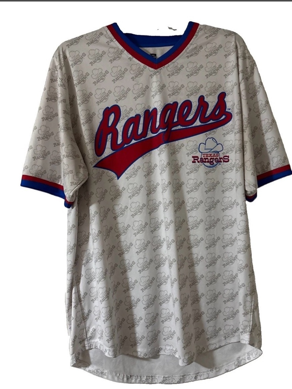 Texas Rangers Jersey White Cooperstown Collection True Fan Baseball MLB Mens XL